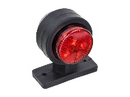 Фонарь габаритный с кронштейном LED (красный/белый) 24V (E-201) (9641/1)